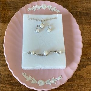3 piece Jewelry Set- Pearl Diamonique